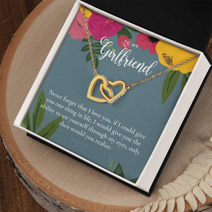 To My Girlfriend Girlfriend Necklace Anniversary Gift For Girlfriend Girlfriend Gift Gift For Girlfriend Necklace For Girlfriend Christmas Gift Birthday Gift Interlocking Hearts Necklace