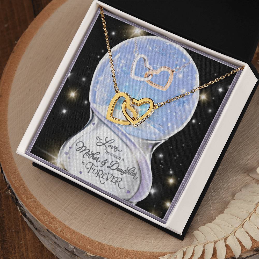 Love Hearts Together 4-Ever Necklace Interlocking Hearts Necklace