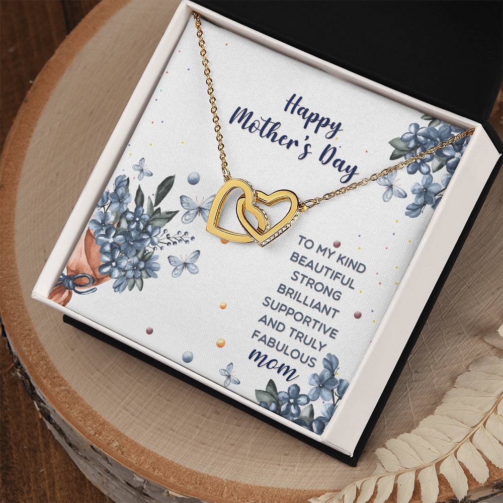 Interlocking Hearts To My Kind Beautiful Strong Brilliant Supportive And Truly Fabulous Mom Interlocking Hearts Necklace