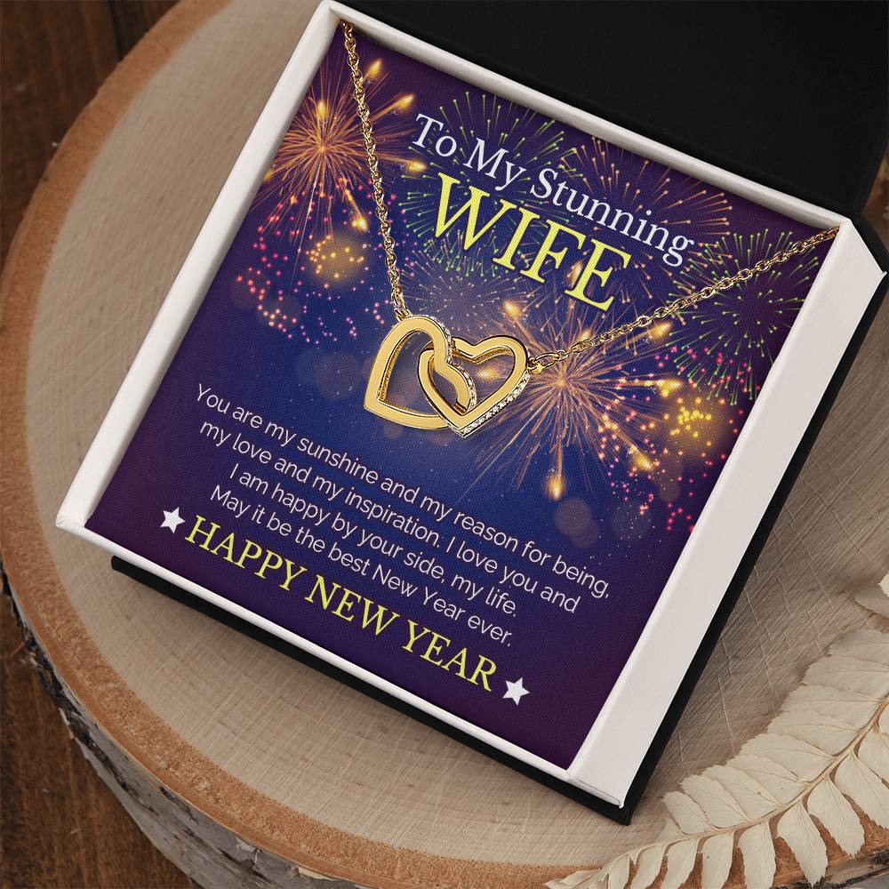 New Year Gift For Stunning Wife Interlocking Hearts Necklace