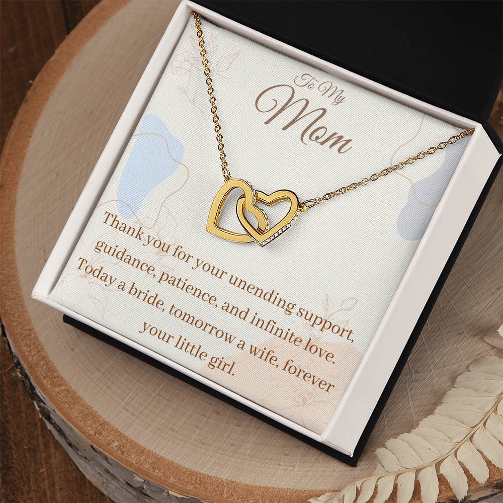 Thank You For Your Unending Support Interlocking Hearts Necklace