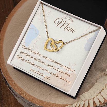Thank You For Your Unending Support Interlocking Hearts Necklace