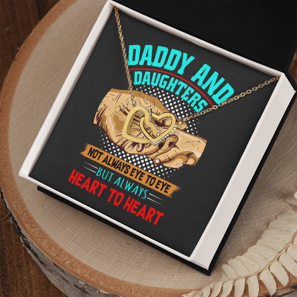 Daddy And Daughters Interlocking Hearts Necklace