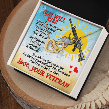 Veteran'S Girl - Interlocking Necklace Interlocking Hearts Necklace