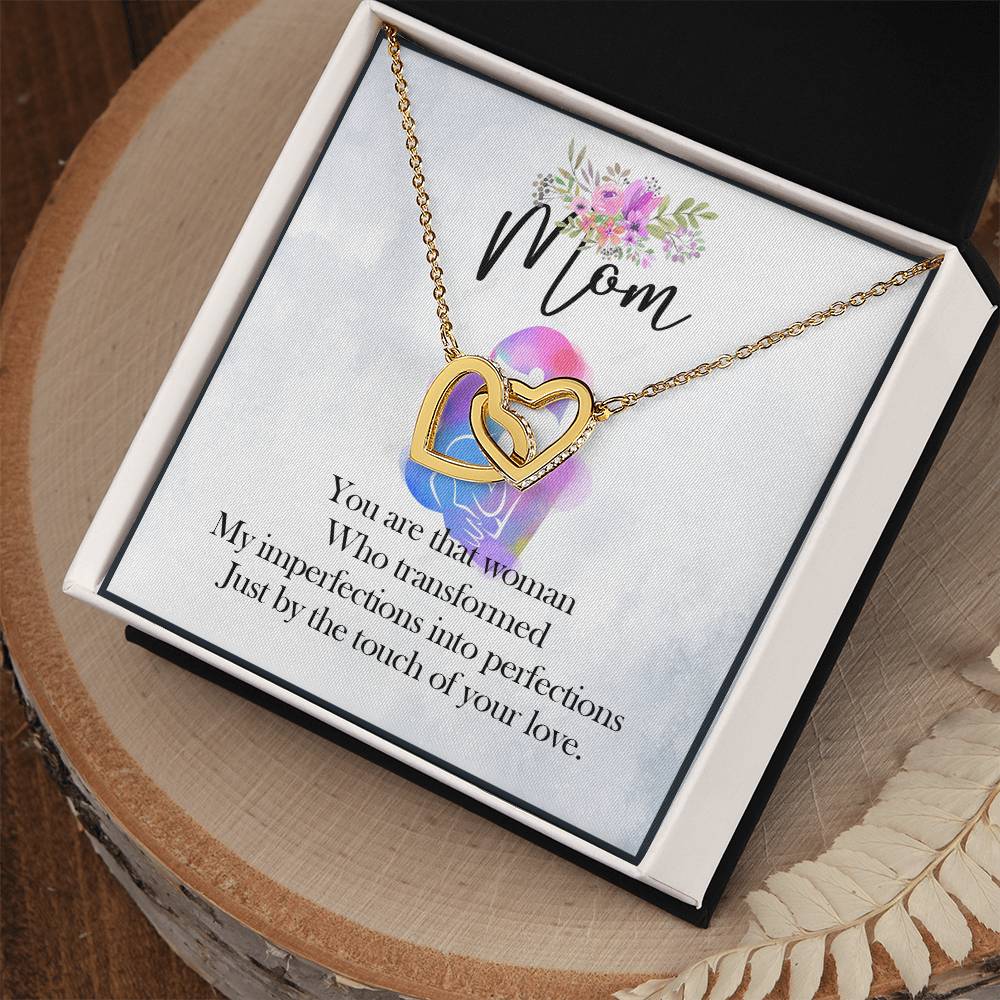 Gift For Mom - Birthday Gift For Mom Mothers Day Gift For Mom Gift For Mom Birthday Necklace For Mom Daughter To Mom Gift Interlocking Hearts Necklace
