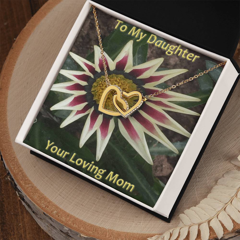 To My Daughter Mom Daughter Interlocking Heart Necklace For Christmas Gift Interlocking Hearts Necklace