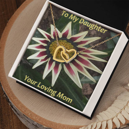 To My Daughter Mom Daughter Interlocking Heart Necklace For Christmas Gift Interlocking Hearts Necklace