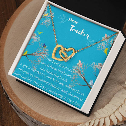 Gift For Love Love Knot Necklace For Teacher Graduation Day Gift For Teacher Gift Necklace For Teacher Gift From Student Graduation Birthday For Her. Interlocking Hearts Necklace