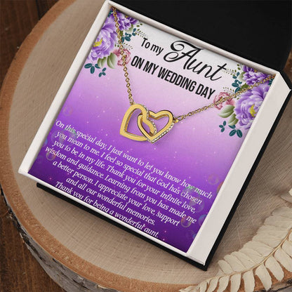 Aunt Of The Bride Gift Aunt Wedding Gift Aunt Of The Bride Interlocking Hearts Necklacewedding Gift For Auntaunt Necklacethank You Gift