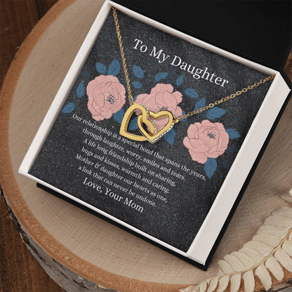 Mother To Daughter Hearts As One Necklace Interlocking Hearts Necklace