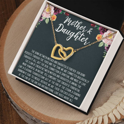 Mother & Daughter Interlocking Hearts Necklace