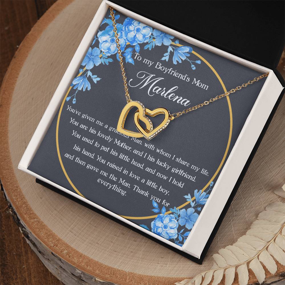 To My Boyfriend 'S Mom - Marlena Interlocking Hearts Necklace