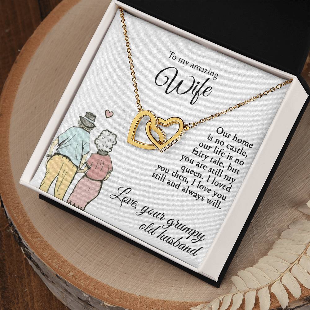 To My Amazing Wife - Necklace Interlocking Hearts Necklace