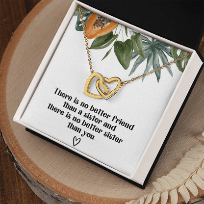 Gift For Sister Necklace Gift Ideas For Sister Sister Necklace Sterling Silver Necklace Birthday Gift For Sister Necklace Interlocking Hearts Necklace