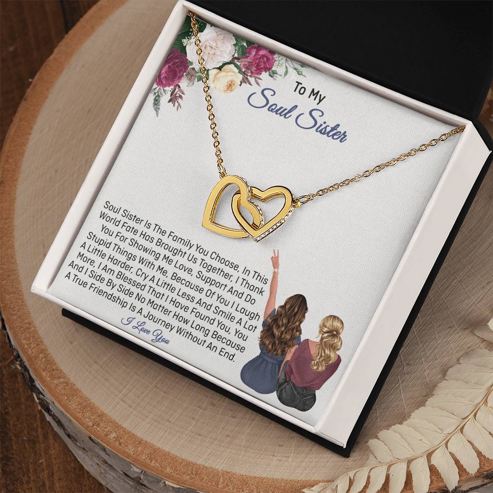 Soul Sister Gifts Sister - Necklace Interlocking Hearts Necklace