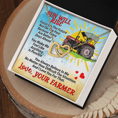 Farmer'S Girl - Interlocking Necklace Interlocking Hearts Necklace