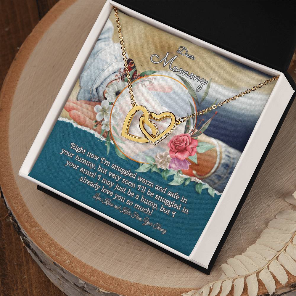 Mom To Be Gift Pregnancy Gift For Mom To Be Mommy Present From Unborn Baby Gift For Expecting Moms Interlocking Hearts Necklace