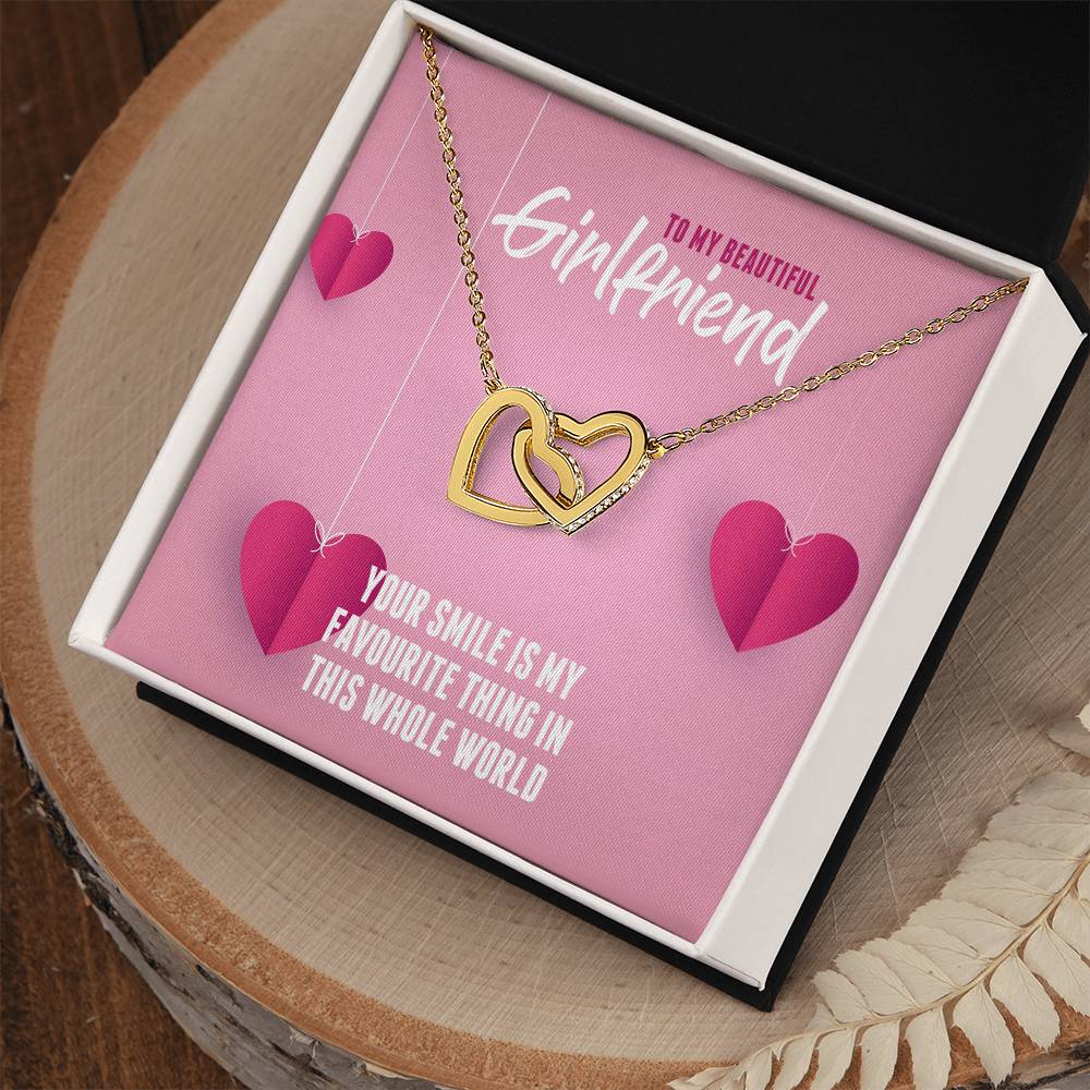 Interlocking Hearts - Your Smile Is My Favourite Thing In This Whole Word Interlocking Hearts Necklace