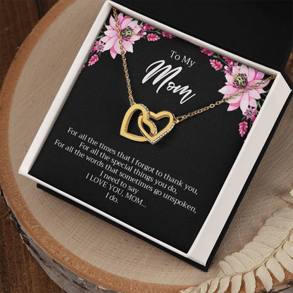 Interlocking Heart Necklace For Mom Interlocking Hearts Necklace