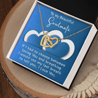 Necklace Gift For Soulmate - Interlocking Heart Necklace Interlocking Hearts Necklace