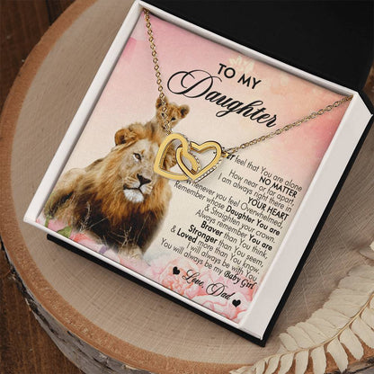 To My Daughter Interlocking Hearts Necklace