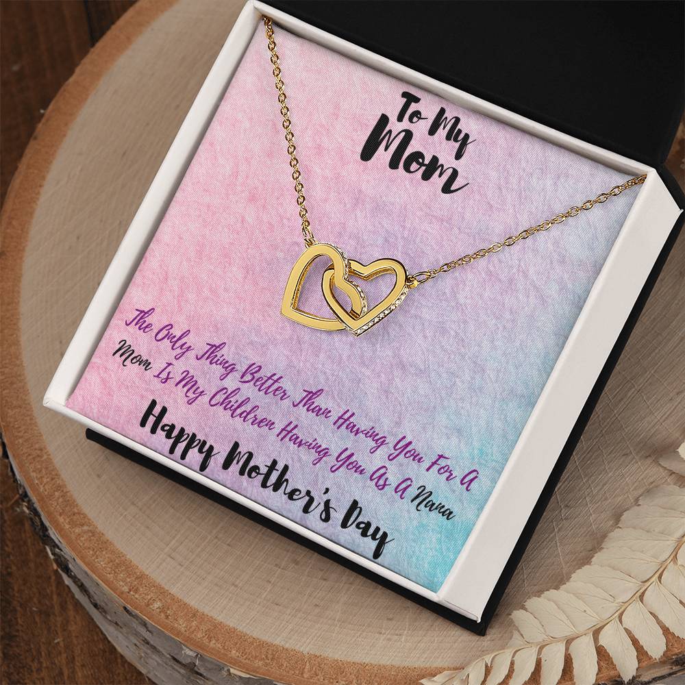 Happy Mothers Day Interlocking Hearts Interlocking Hearts Necklace