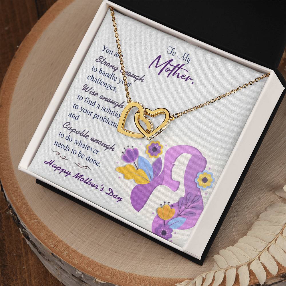 To My Mom Interlocking Hearts Necklace