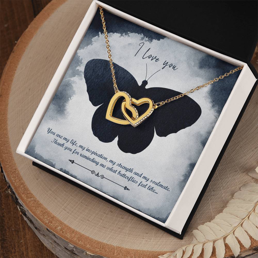Interlocking Hearts Butterfly Interlocking Hearts Necklace