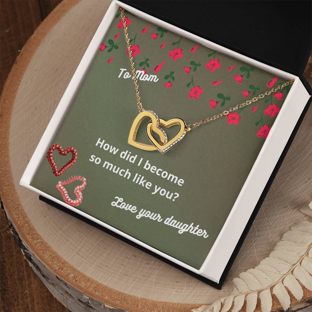 So Much Like You Two Hearts Necklace Interlocking Hearts Necklace
