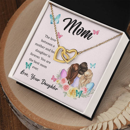Mom Love Interlocking Hearts Necklace