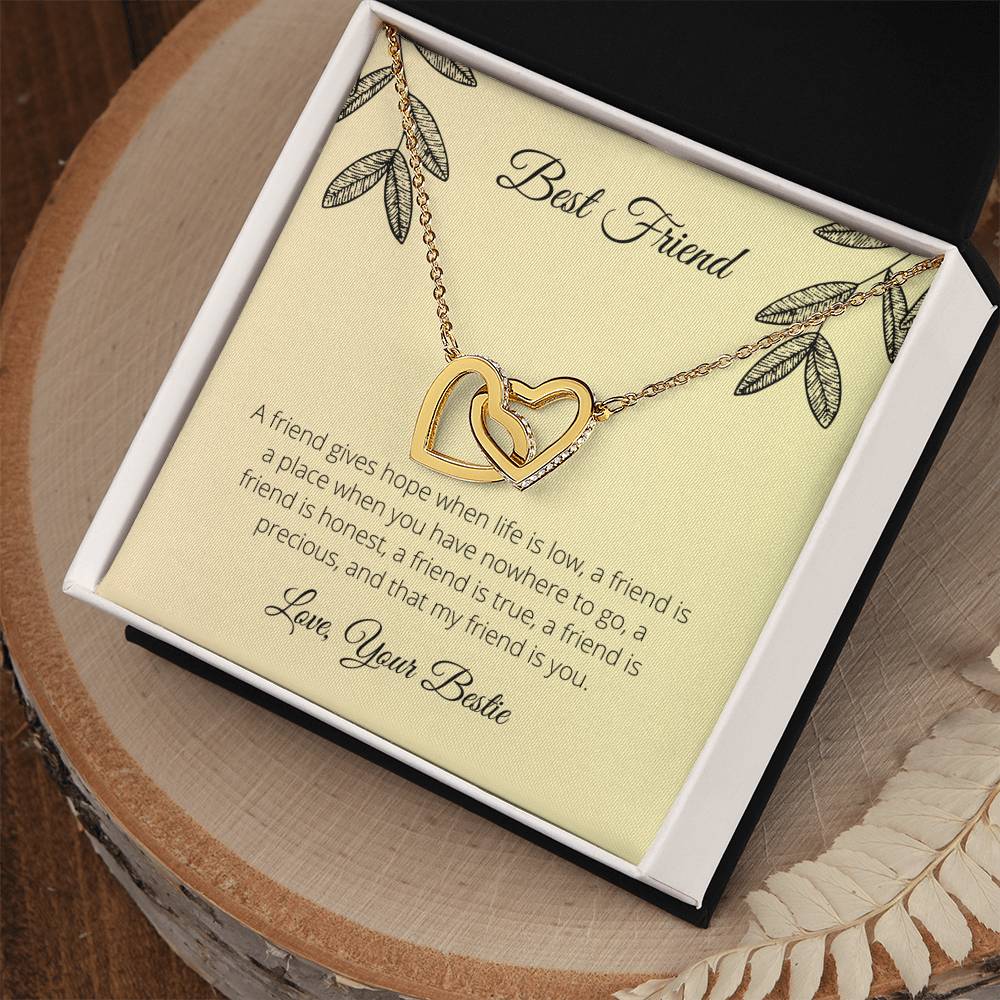 Best Friend - Interlocking Hearts Necklace