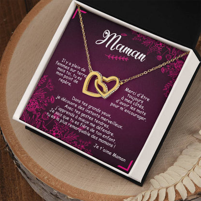 Maman Remarquable Cœurs Entrelacés Interlocking Hearts Necklace
