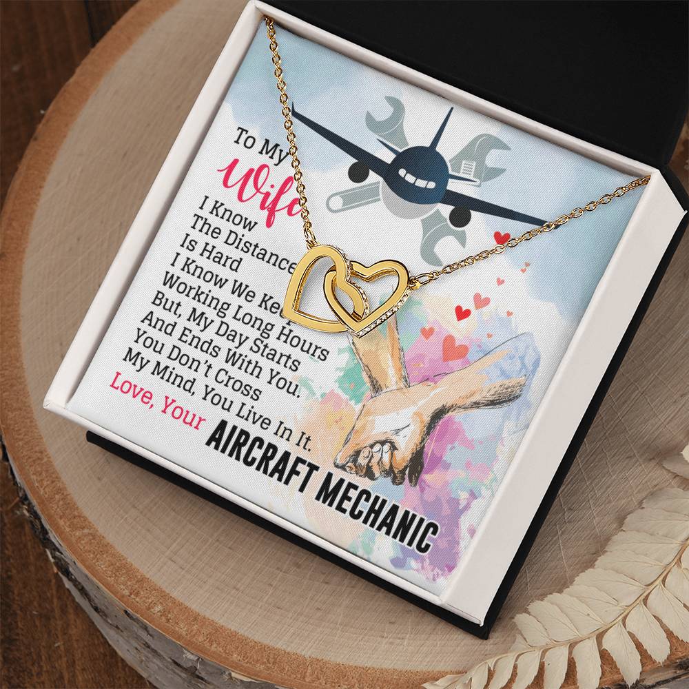 Aircraft Mechanic'S Wife - Interlocking Heart Necklace Interlocking Hearts Necklace
