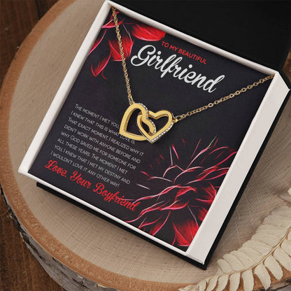 Girlfriend Interlocking Hearts Best Necklace Gift For Valentine'S Day Interlocking Hearts Necklace