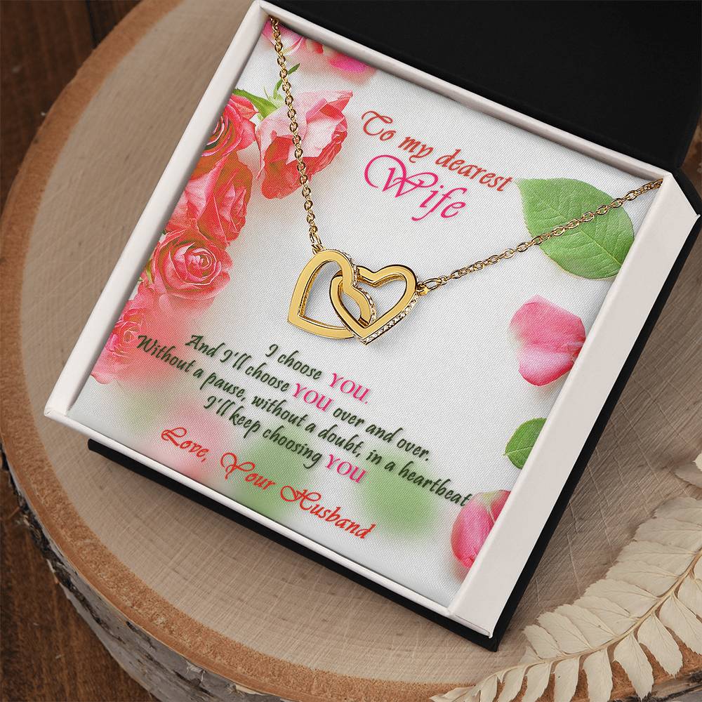 I Choose You - Interlocking Hearts Necklace