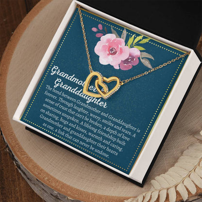 Granadmother & Grandaughter Interlocking Hearts Necklace