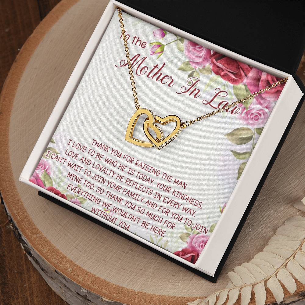 Mother In Law Necklace Gift Mother Of The Groom Jewelry Box Gift Mother In Law Wedding Gift Mother In Law Interlocking Hearts Necklace