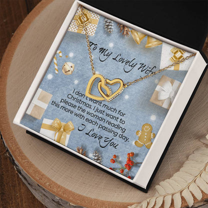 Wife Dancing Love Necklace Christmas Gift From Husband Interlocking Hearts Necklace