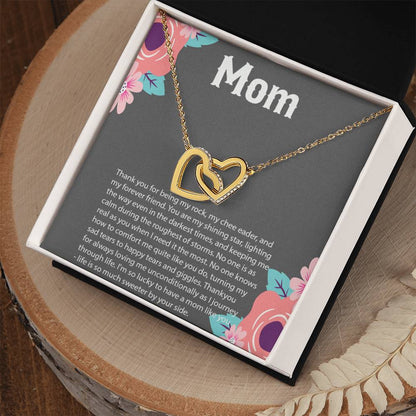 Mom Necklace Mother Necklace Mom Gift Mother'S Day Giftmother'S Day Necklace Mother Daughter Gift 2 Interlocking Hearts Interlocking Hearts Necklace