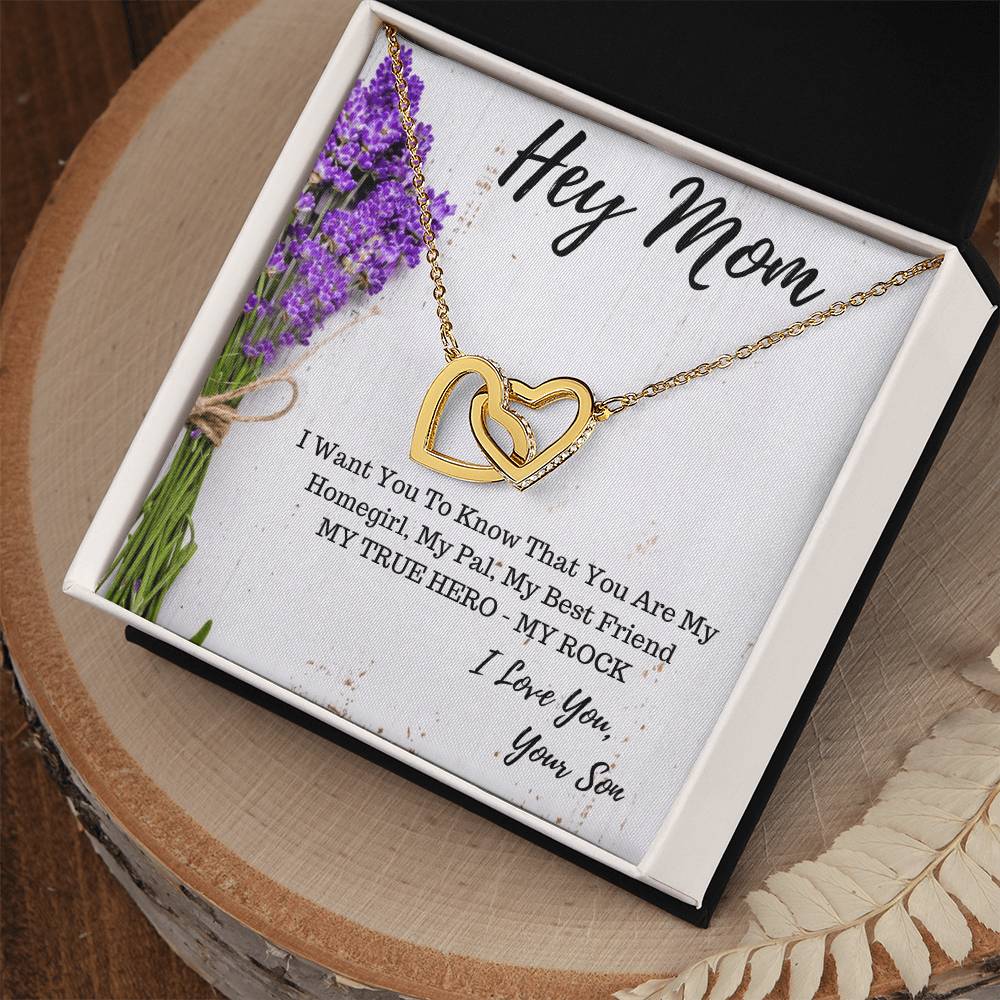 Gift For Mom - Gift For Mothers Day Interlocking Hearts Necklace