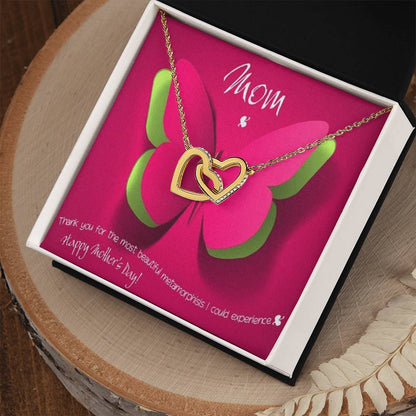 To My Mom Interlocking Hearts Necklace