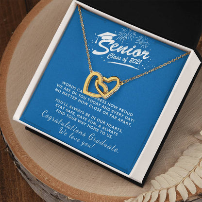 Forever Heart Senior Interlocking Hearts Necklace