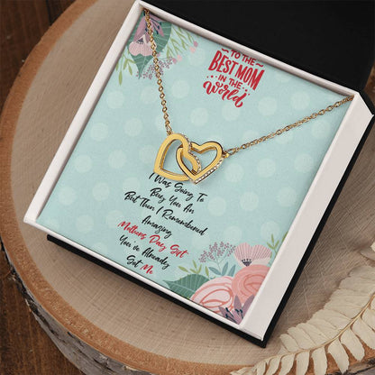 Mothers Day Gift For Mom Mothers Day Gift From Son Mothers Day Gift From Daughter Mothers Day Necklace Interlocking Hearts Necklace