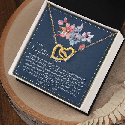 Gift For Daughter In Law Interlocking Hearts Necklace