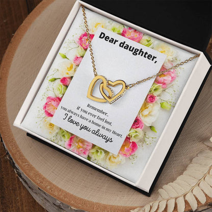 Dear Daughter Interlocking Hearts Necklace