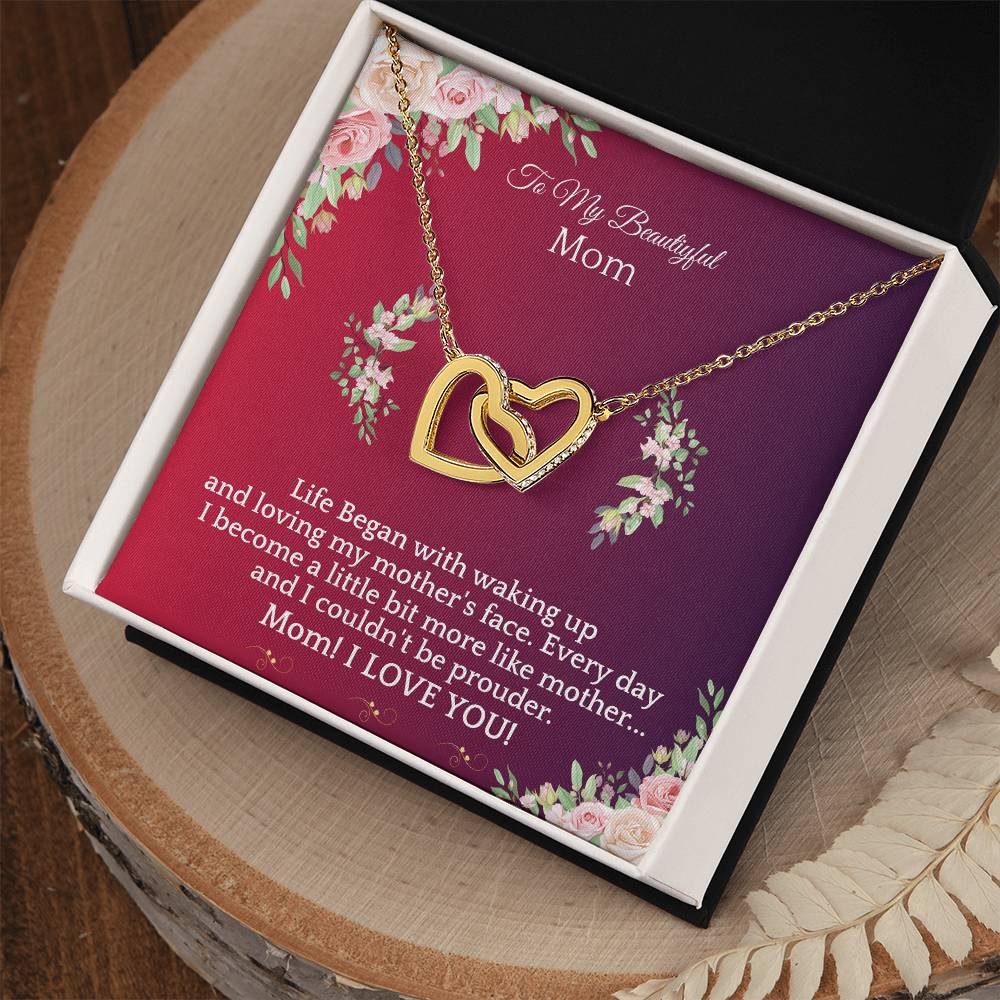Never Ending Love-Necklace Interlocking Hearts Necklace