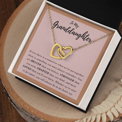 To My Granddaughter - Interlocking Hearts Necklace [Soq4-29]