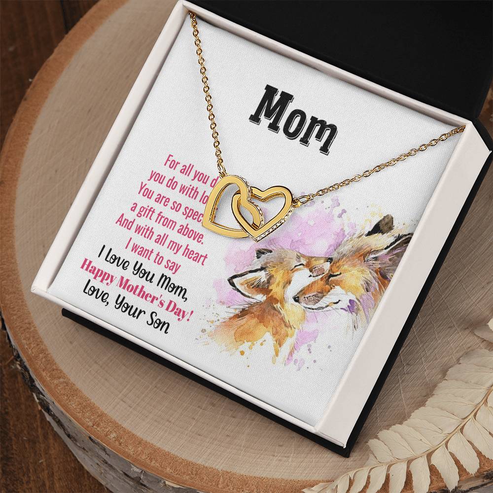 Gift For Mom - Mom You Are So Special Interlocking Hearts Necklace