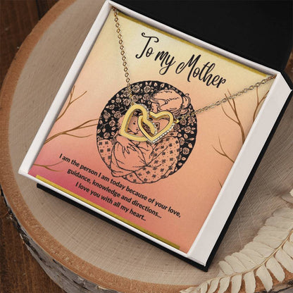 To My Mother - Interlocking Hearts Necklace