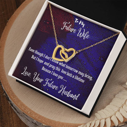Love You Forever Interlocked Heart Necklace For Future Wife Interlocking Hearts Necklace